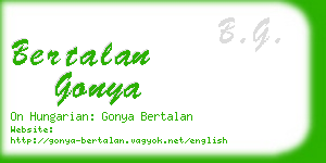 bertalan gonya business card